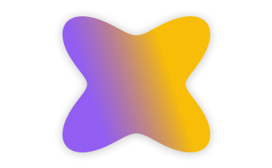 Illustration d'une forme abstraite jaune et violette.